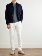 Eleventy - Slim-Fit Ribbed Cotton T-Shirt - Blue