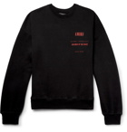 AMIRI - Printed Fleece-Back Cotton-Jersey Sweatshirt - Black