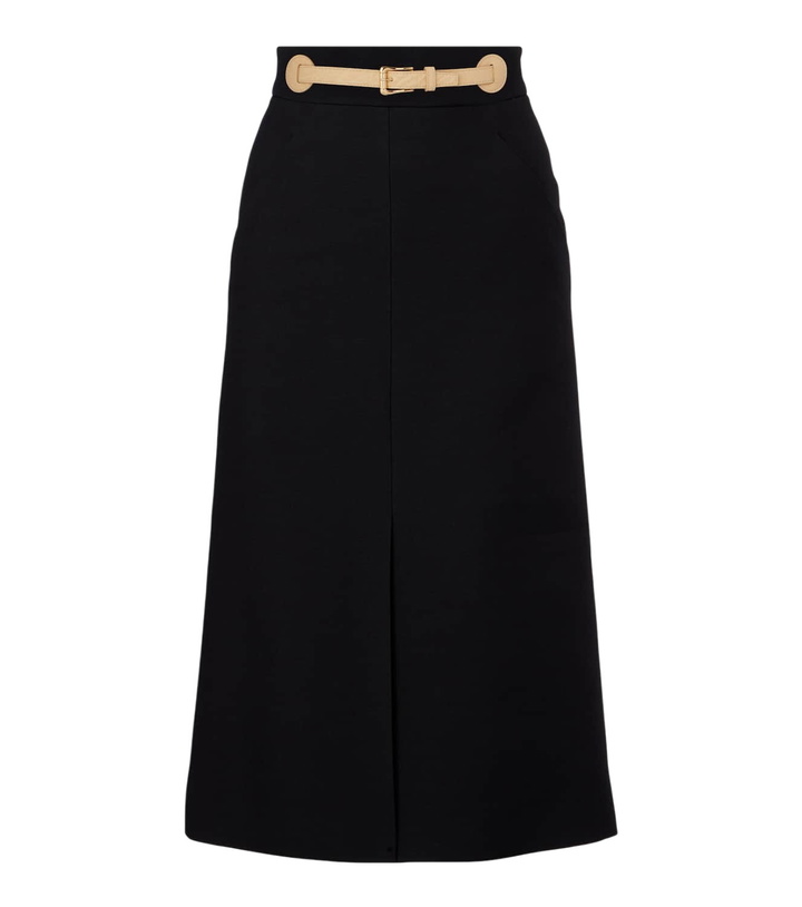 Photo: Valentino Belted wool and silk midi skirt