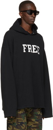 Balenciaga Black 'Free' No Rib Hoodie