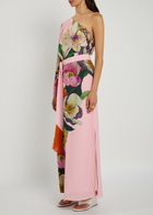 Borgo DE Nor Leia Floral-print Chiffon Maxi Dress Pink