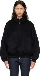 Nothing Written Navy Plaza Zip Blouson Jacket