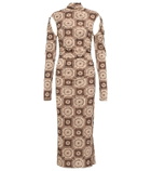 Nanushka Aleid printed cutout midi dress