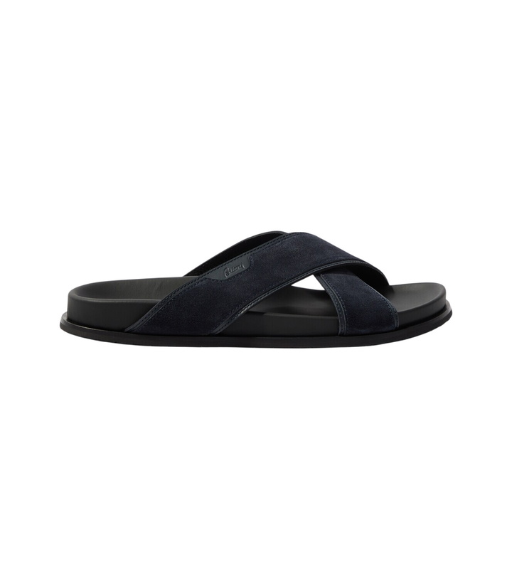 Photo: Brioni Leather-trimmed suede sandals