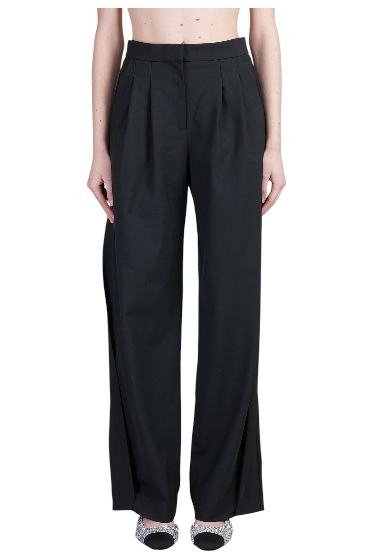 【送料&関税込】IRO Asona Pants In Silver Wool And Polyester IRO Asona Pants In Silver Wool And Polyester Iro