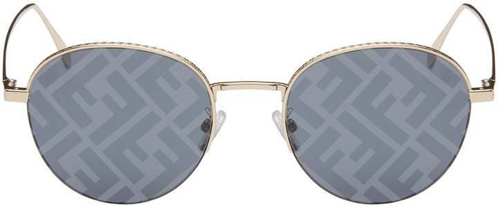 Photo: Fendi Blue & Gold Fendi Travel Sunglasses