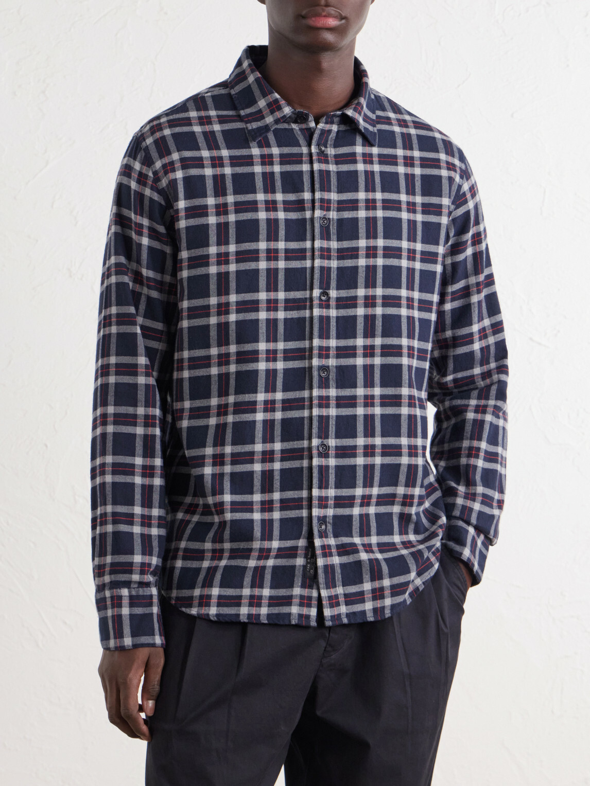 Rag & Bone - Tomlin Checked Cotton-Flannel Shirt - Blue