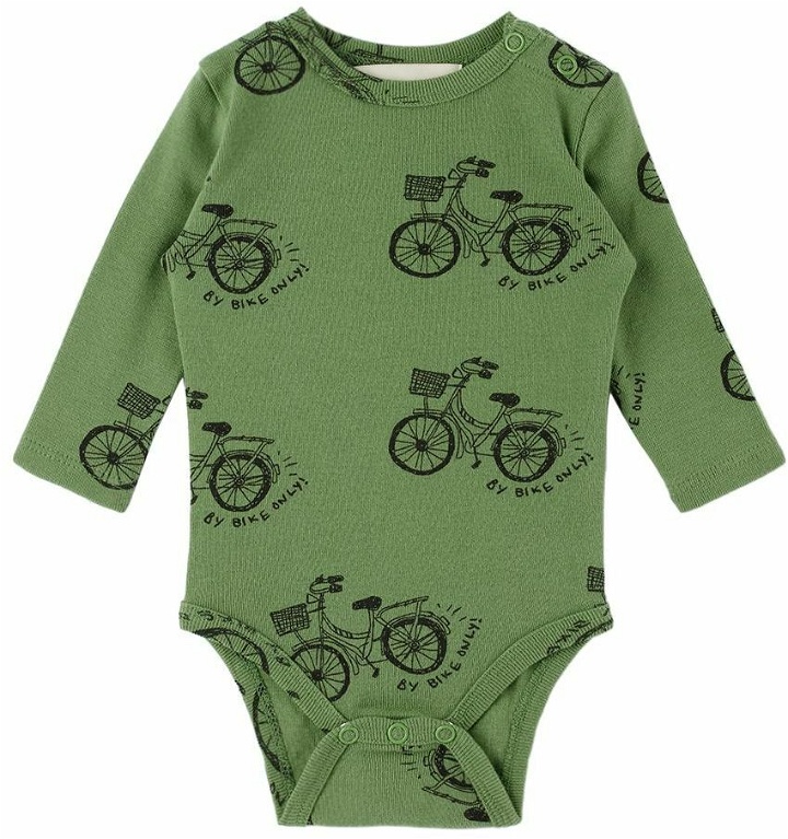 Photo: nadadelazos Baby Green 'By Bike Only' Bodysuit
