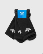Adidas Cushioned Trefoil Mid Cut Crew Socks 3 Pack Black - Mens - Socks