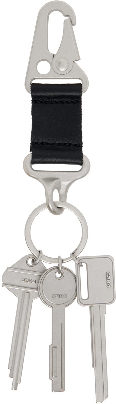 C2H4 Silver & Black Kazimir Keychain