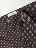 Mr P. - Straight-Leg Polka-Dot Swim Shorts - Brown