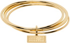 MM6 Maison Margiela Gold Tubing Bracelet