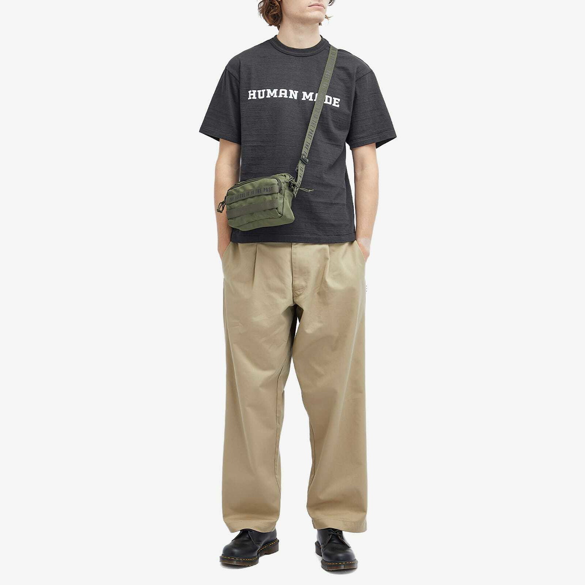 Human Made Men's Militray Pouch Bag in Olive 