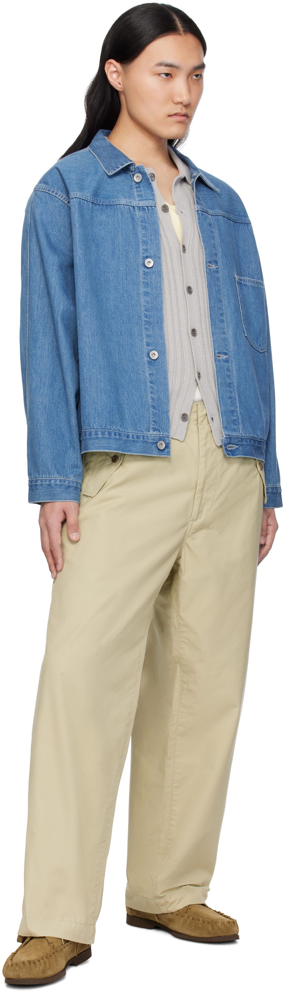 nanamica Blue Short Denim Jacket