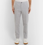 Ermenegildo Zegna - Grey Striped Cotton-Seersucker Drawstring Suit Trousers - Men - Gray