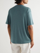 Loro Piana - Cashmere and Silk-Blend T-Shirt - Blue