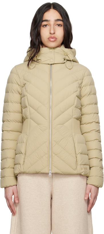Photo: MACKAGE Beige Idalee Hooded Light Down Jacket