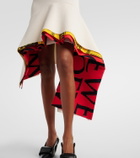Loewe Asymmetric printed minidress