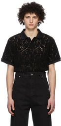 Henrik Vibskov Black 'The Big Lace' Polo