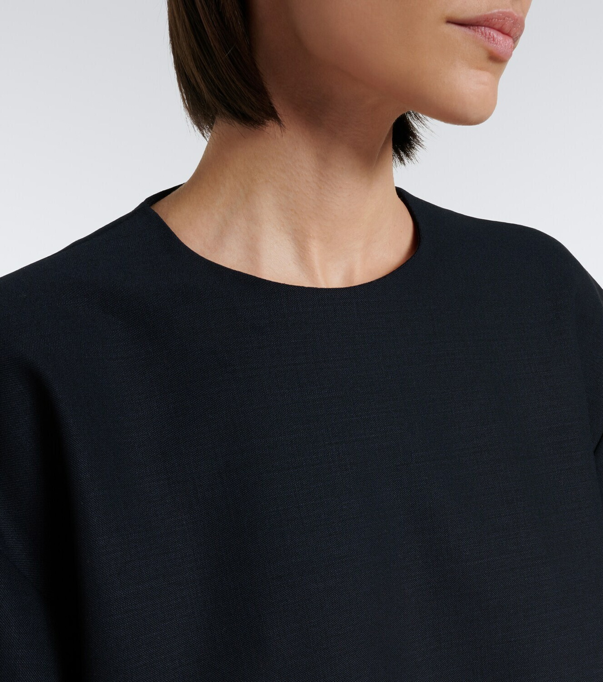 Plan C Embellished wool-blend gabardine minidress