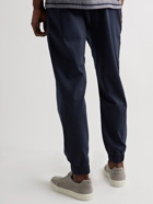 Hugo Boss - Lamont Tapered Organic Cotton-Blend Jersey Sweatpants - Blue