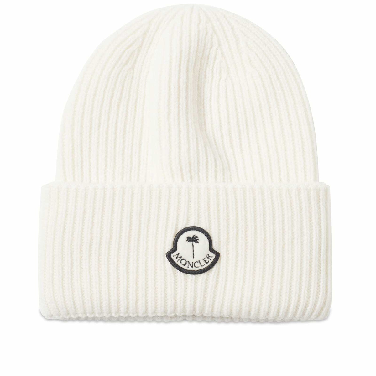 白　MONCLER PALM ANGELS　ニットキャップ　モンクレール Moncler Genius x Palm Angels Beanie in White Moncler