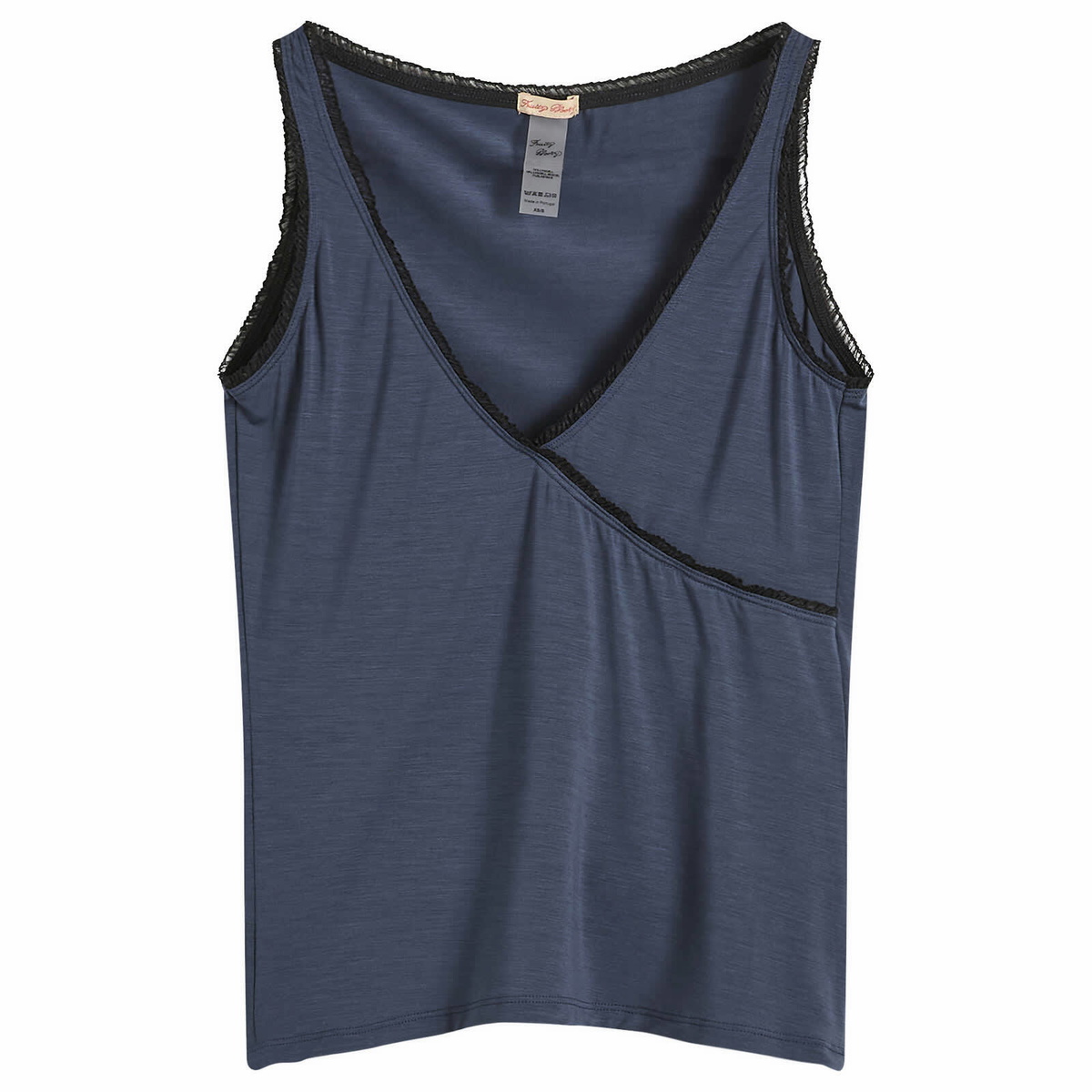 Fruity Booty Women's Frill Wrap Vest Top in Navy