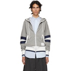 Thom Browne Grey Articulated Zip-Up Hoodie