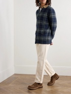 Guest In Residence - Checked Wool and Cashmere-Blend Overshirt - Blue