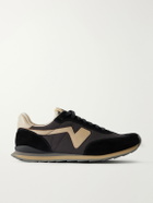 Visvim - FKT Runner Leather and Suede-Trimmed Canvas Sneakers - Black