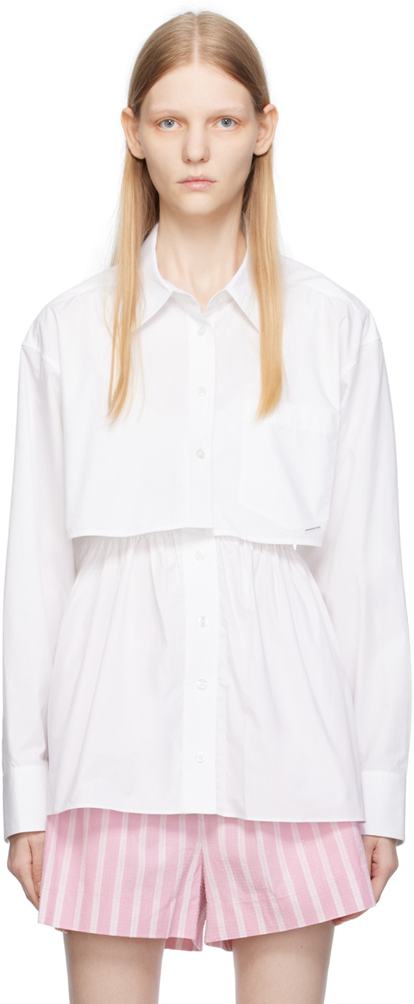 Delilah White Smocked Shirt