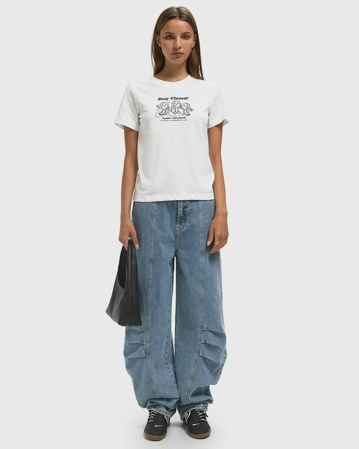 ROTATE Birger Christensen CARGO DENIM PANTS Blue Womens Jeans