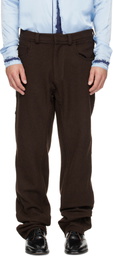 Edward Cuming Brown Raw Soft Trousers
