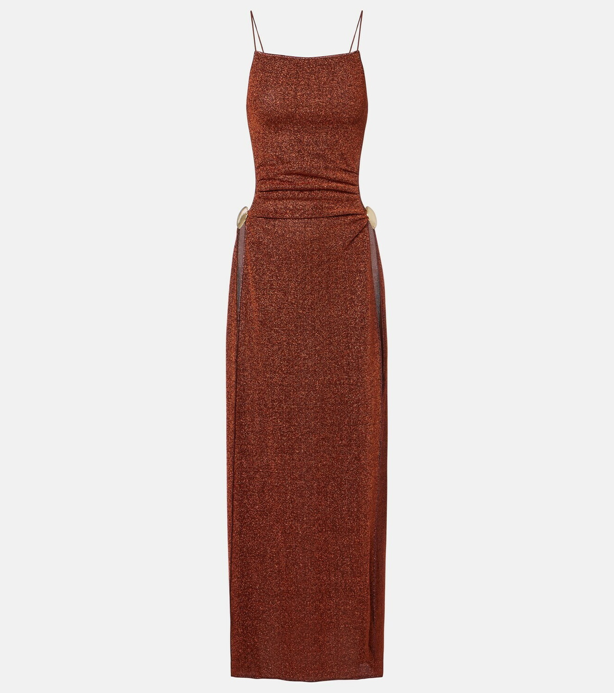 Oséree Lumière Shell open-back midi dress