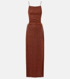 Oséree Lumière Shell open-back midi dress