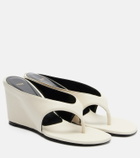 JUDE Yaga leather wedge thong sandals