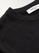 Maison Kitsuné - Slim-Fit Logo-Appliquéd Wool Sweater - Black