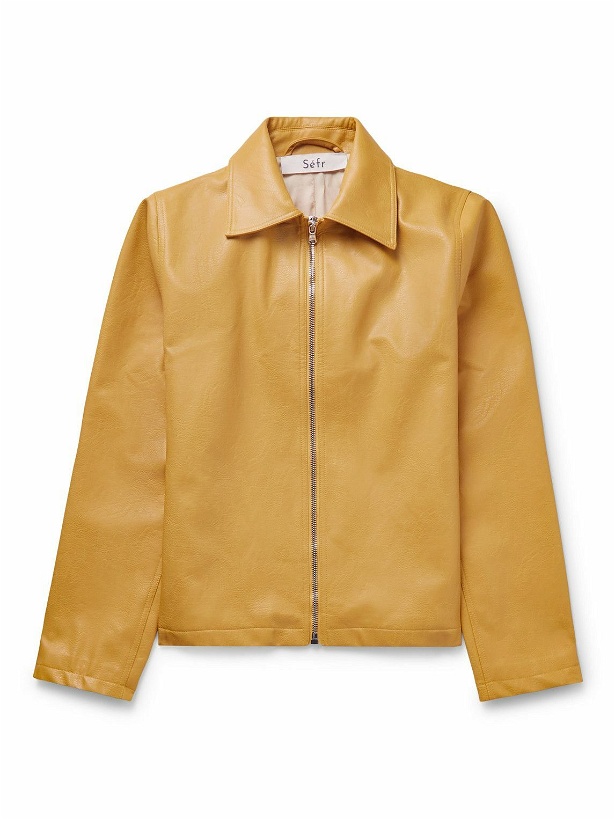 Photo: Séfr - Truth Faux Leather Jacket - Yellow