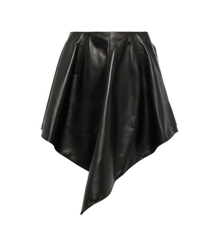 Photo: Alaïa Asymmetric leather miniskirt