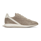 Rick Owens Grey Suede New Vintage Runner Sneakers