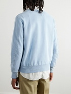Remi Relief - Ohio Distressed Printed Cotton-Jersey Sweatshirt - Blue