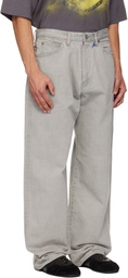 Maison MIHARA YASUHIRO Gray Bleached Denim Baggy Jeans
