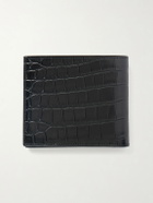SAINT LAURENT - Croc-Effect Leather Wallet
