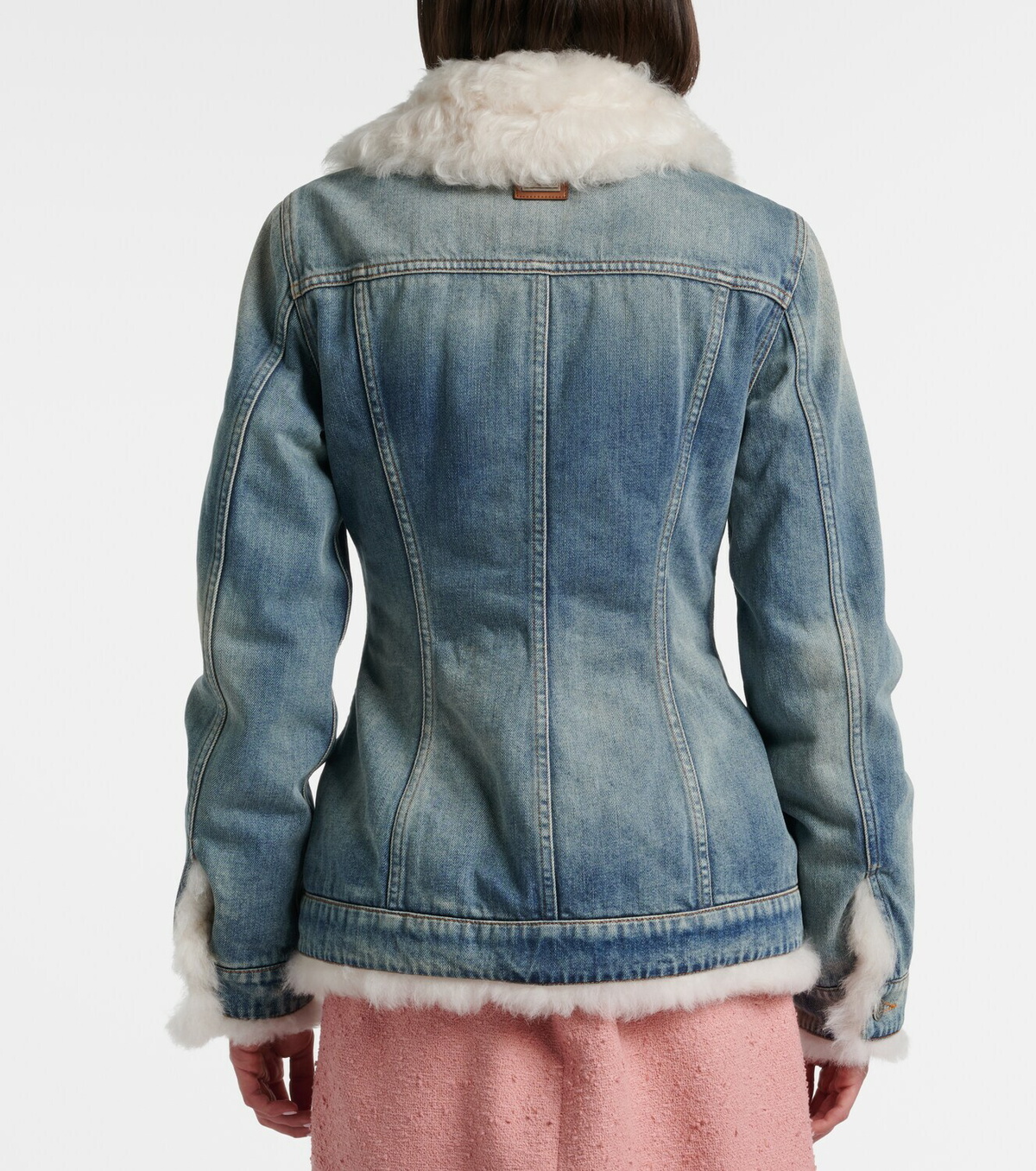 Dolce&Gabbana Shearling-trimmed denim jacket