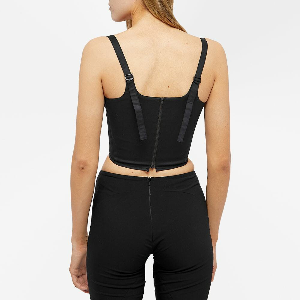 Women's Corset Zip Sports Top in Black