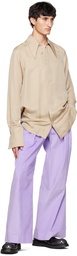 King & Tuckfield Purple Wide Leg Trousers