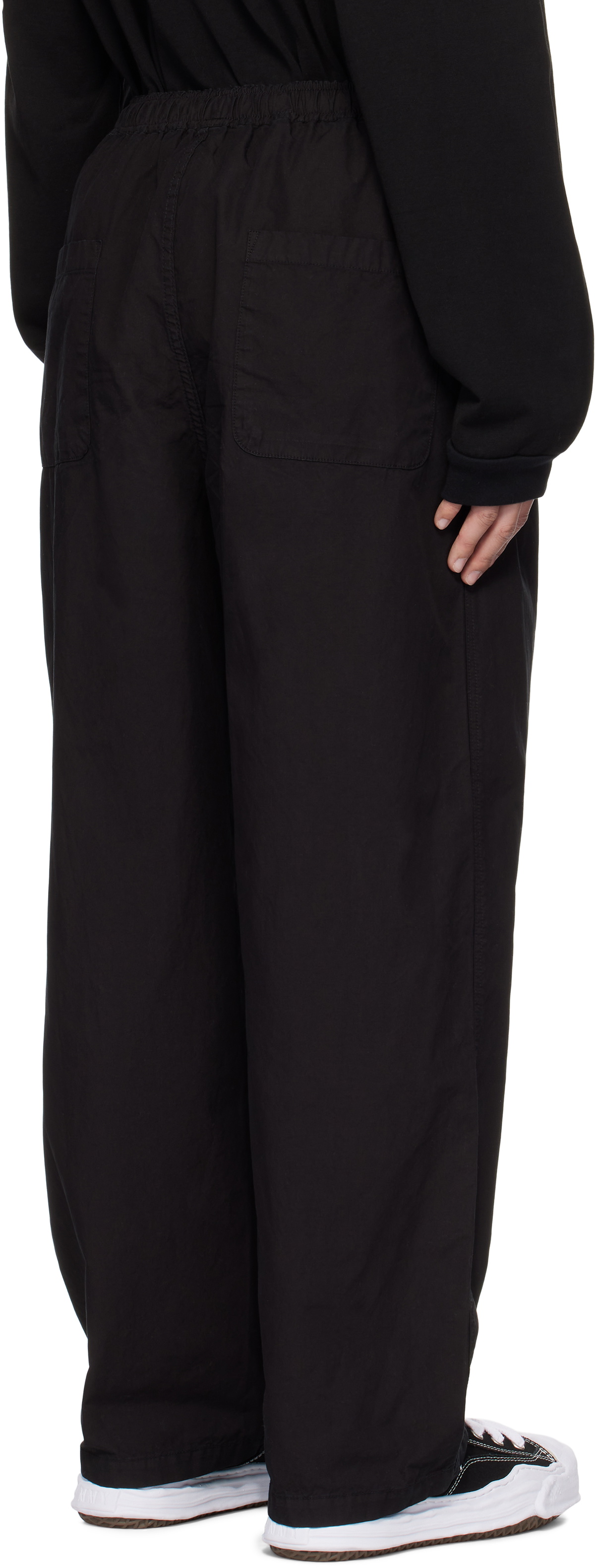 Maison MIHARA YASUHIRO Black Light Oxford Easy Trousers