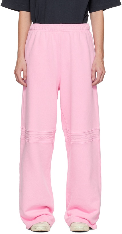 Photo: Acne Studios Pink Embossed Lounge Pants
