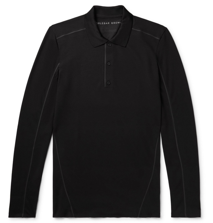 Photo: Orlebar Brown - Sebastian Piqué Polo Shirt - Black