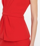 Safiyaa Ramona crêpe halterneck cutout top
